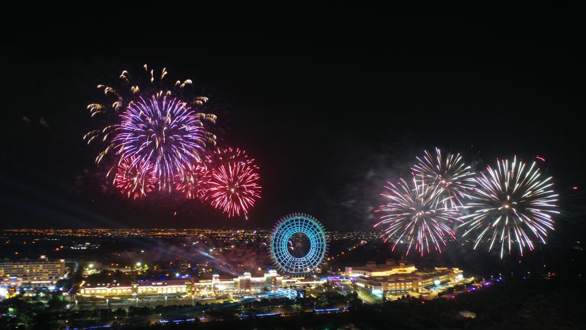 麗寶跨年晚會，搭配270度環狀璀璨煙火，倒數迎接2022年